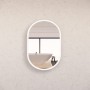 Oval 01 Led Mirror With Brushed Nickel Framed 600 * 900